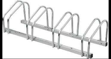 ProPlus Fietsenrek - 44.6 x 41.9 x 32 cm - Fietsenstandaard voor 4 Fietsen - Fietsenstalling - Bevestiging Vloer- en Wandmontage - Hoogwaardig Gegalvaniseerd Staal - 6 voorgeboorde bevestigingsgaten - Eenvoudige montage