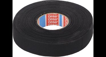 TESA Linnentape PET-wol - 19 mm breed - 300 um dik - Tot 150 graden - 25 meter - zwart
