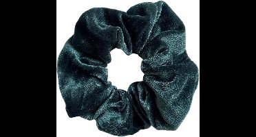 *** 2x Haarwokkel Scrunchie - 2 stuks Velvet - Haarelastiek - Haar Mode - Heble® - Turquoise! - van Heble® ***
