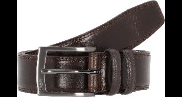 JOOP! Leren Riem Double Quilted Coll. Belt 3,5 CM W100 D`Brown Donkerbruin