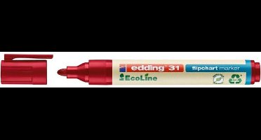 Edding 31 EcoLine markeerstift 1 stuk(s) Kogelpunt Rood