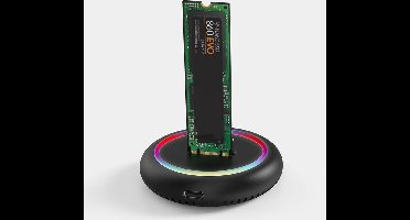 Docking station M2 Ssd - Draagbare Externe M2 NVME + Ngff Hdd docking station - Rgb led light - Usb C - Dual protocol Laptop