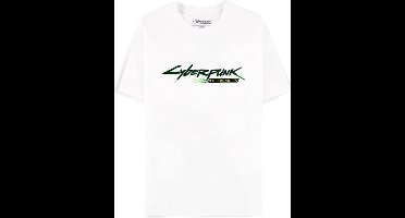 Cyberpunk: Edgerunners - Logo Heren T-shirt - S - Wit