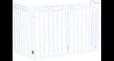 Trixie - Afsluithek - 4 Panelen - Wit - 60-160X75 cm