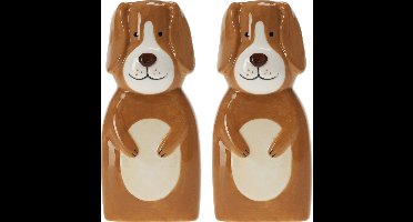 Waterverdamper radiator - 2x - hond - kunststeen - kinderkamer - 18 cm - luchtbevochtiger