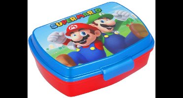 Broodtrommel Super Mario Plastic Rood Blauw (17 x 5.6 x 13.3 cm)