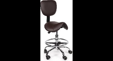 Zadelkruk met Rugleuning Bruin - Laag, Met voetring