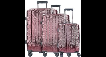 Bugatti Galatea 4 Rollen Kofferset 3st. - Harde bagage - TSA slot - rot