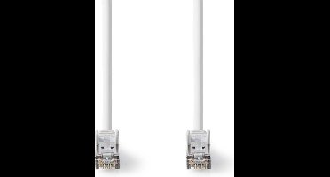 Nedis Cat 8.1 Netwerkkabel - S/FTP - RJ45 Male - RJ45 Male - 20.0 m - Rond - LSZH - Wit - Label