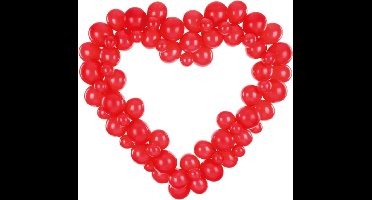 Partydeco - Ballonnen - Ballonnenboog hart rood