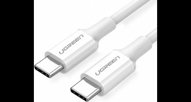 Ugreen - kabel - USB Type C - (mannelijk) - naar - Type - C - (mannelijk) - 1 - m - wit - (US300)