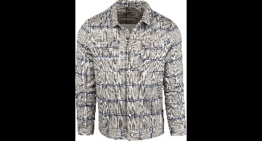 Blue Industry Overshirt Ruit Beige - Maat L - Heren - Outdoor
