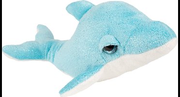 Pluche knuffel dieren dolfijn blauw/wit 29 cm - Speelgoed knuffelbeesten dolfijnen