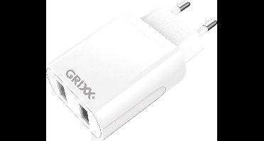 Grixx Optimum dubbele USB lader - 2,4A