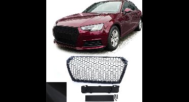 Geschikt voor Audi A4 B9 vanaf 2015 Sport Grill Zonder Embleem Glans Zwart Honingraat Sedan Avant Tsi Tdi Styling