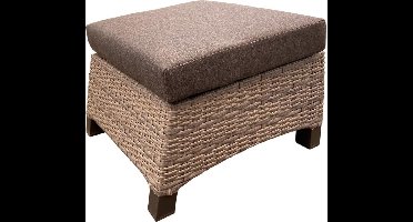 Lesli Living Prato Brick voetenbank | aluminium + wicker | 1 persoon