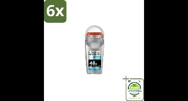 L'Oréal Men Expert Deodorant Roller Fresh Extreme 50 ml - Voordeelverpakking - 6 stuks - Anti-transpirant - Zweetbestrijding