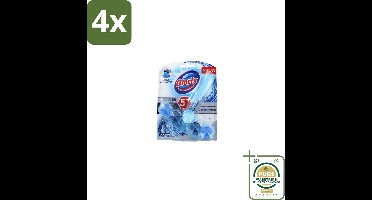 Glorix – Toiletblok – Blauw Water Ocean – Fris - Voordeelverpakking - 4 stuks - Reiniging toilet - Anti-kalk