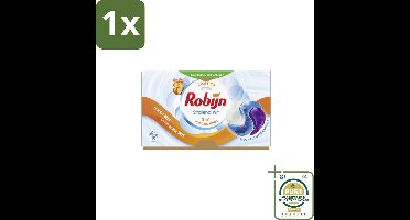 1 x Robijn Wascapsules 3-in-1 Stralend Wit 15 stuks per verpakking- Wit Was - Stralend Wit - Wascapsules - White Serum - Wasbescherming