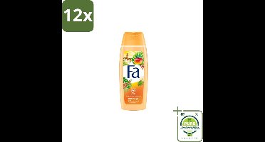 Fa – Douchegel – Bali Kiss – 250 ml - Voordeelverpakking - 12 stuks - Douchegel - Tropische geur