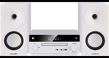 Blaupunkt - Stereo set - Speaker - FM-radio, AUX-aansluiting en USB-aansluiting, Bluetooth, HDMI-ingang, wekker, LED-display, kleur wit, MS30.02BT