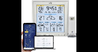 TFA Dostmann TFA.me ID-08 35.8105.02 WiFi-weerstation Verwachting voor 5 dagen Aantal sensoren max.: 50 stuk(s)