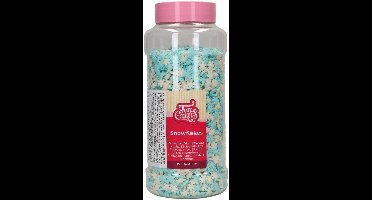 FunCakes Sprinkles Taartdecoratie - Sneeuwvlokken - Wit/Blauw - 450g - Suikerdecoratie
