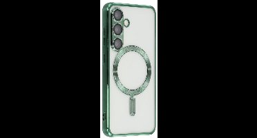 Hoesje Geschikt voor Samsung Galaxy S26 Plus hoesje backcover Groen – Geschikt voor Magsafe Lens beschermer – Transparant