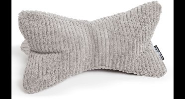 mokebo Leeshoofdkussen van cordstof ‘Der Leseknochen‘ nekkussen of boekensteun voor tablets, boeken of e-books in grijs