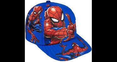 Marvel Spiderman Pet Blauw – Kinder Pet Jongens – Verstelbare Cap – Officieel Gelicenseerd