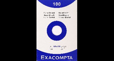 Exacompta 10x etui 100 steekkaarten bristol effen niet geperforeerd 100x150mm - Wit - 13302E