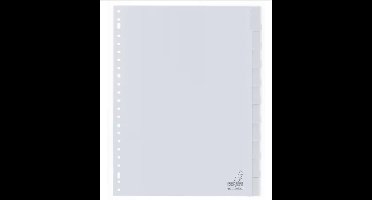 Kangaro Tabbladen A4 - 30x stuks - grijs - met venster - 23 gaats/rings