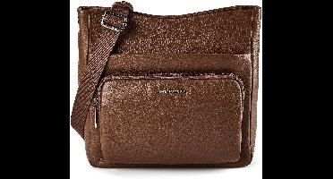 MANDARINA DUCK Leren schoudertas Mellow Leather Crossover Bag Milk Chocolate donkerbruin