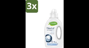 Neutral Vloeibaar Wasmiddel Wit 20 Wasbeurten 1 liter - Bulkverpakking - 3 stuks