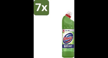 7 x Glorix - Bleek - Dennen - Bescherming tegen Kalkaanslag - 750 ml - Toilet Reinigen - Kalkaanslag Voorkomen - Hygiëne - Dennengeur - Vuil Verwijderen