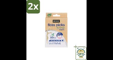Sence – Flosser – Fresh 2-in-1 Bamboo – 50 Flossers - Voordeelverpakking - 2 stuks - Tandenstoker - Tandplak