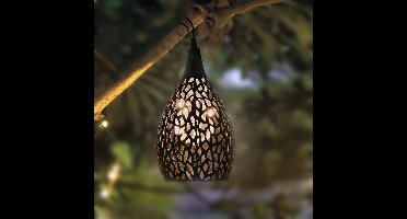 Solar tuinverlichting - Hanglamp 'Saga' - Warm wit licht - Schemersensor - Buitenlamp op zonne-energie