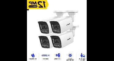 12MP Bullet Beveiligingscamera – Beveiligingscamera Voor Buiten – IP Camera – CCTV Camera – Slimme Beveiligingscamera – Duale Nachtzichtfunctie – IP67 Waterdicht