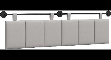 vidaXL - Hangend - hoofdbord - Wolkgrijs - Stof