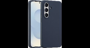 Accezz Hoesje - Geschikt voor Samsung Galaxy S26 - Liquid Silicone Backcover met Magnetische Ring - Donkerblauw