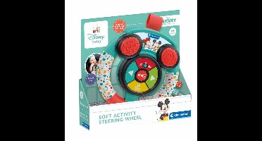 Clementoni Baby - Disney Mickey Mouse - Auto Speelgoed - Zacht Stuur met Licht en Geluid- vanaf 6 maanden