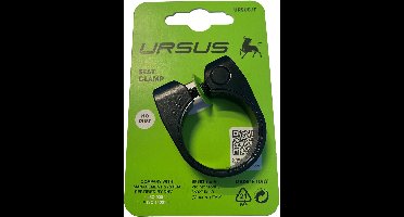 Zadelpenklem Ursus 37.0 mm aluminium - zwart