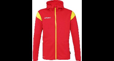 Uhlsport Squad 27 Jas Met Kap Heren - Rood / Geel | Maat: M