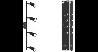 Spotlight Carolina GU10 230V max. 4x10W dimbaar Zwart mat