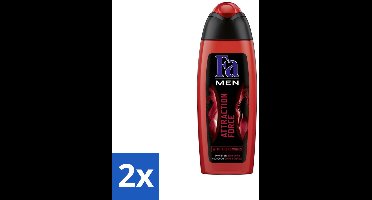 2 x Fa - Douchegel - Attraction Force - Mannen Lichaam & Haar - Bergamot & Limoen - Verfrissend - 250 ml - Douchegel Mannen - Bergamot Limoen - Verfrissend - 2 In 1 Douchegel - Lichaam Haar