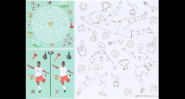 Folat - Activiteiten placemat - fantastic football - 6 stuks - WK voetbal 2026 - WK voetbal versiering - WK voetbal outfit - Nederland WK