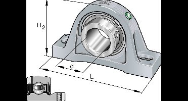 INA Kussenlagerblok gietijzer - PASEY25-XL-N