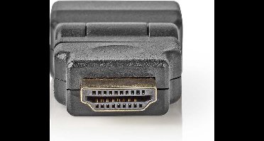 Nedis HDMI-Adapter - HDMI Connector - HDMI Output - Verguld - Zwenken - ABS - Zwart - 1 Stuks - Envelop