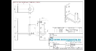 Plaatduim - Verzinkt - Staal - Gebr. Bodegraven - Verhoogde plaatduim EV verzinkt, 70 mm t.b.v. duimhengen