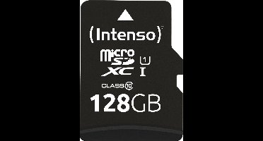 (Intenso) 128GB Micro SDXC geheugenkaart UHS-I Premium - Class 10 - 128GB - met SD adapter